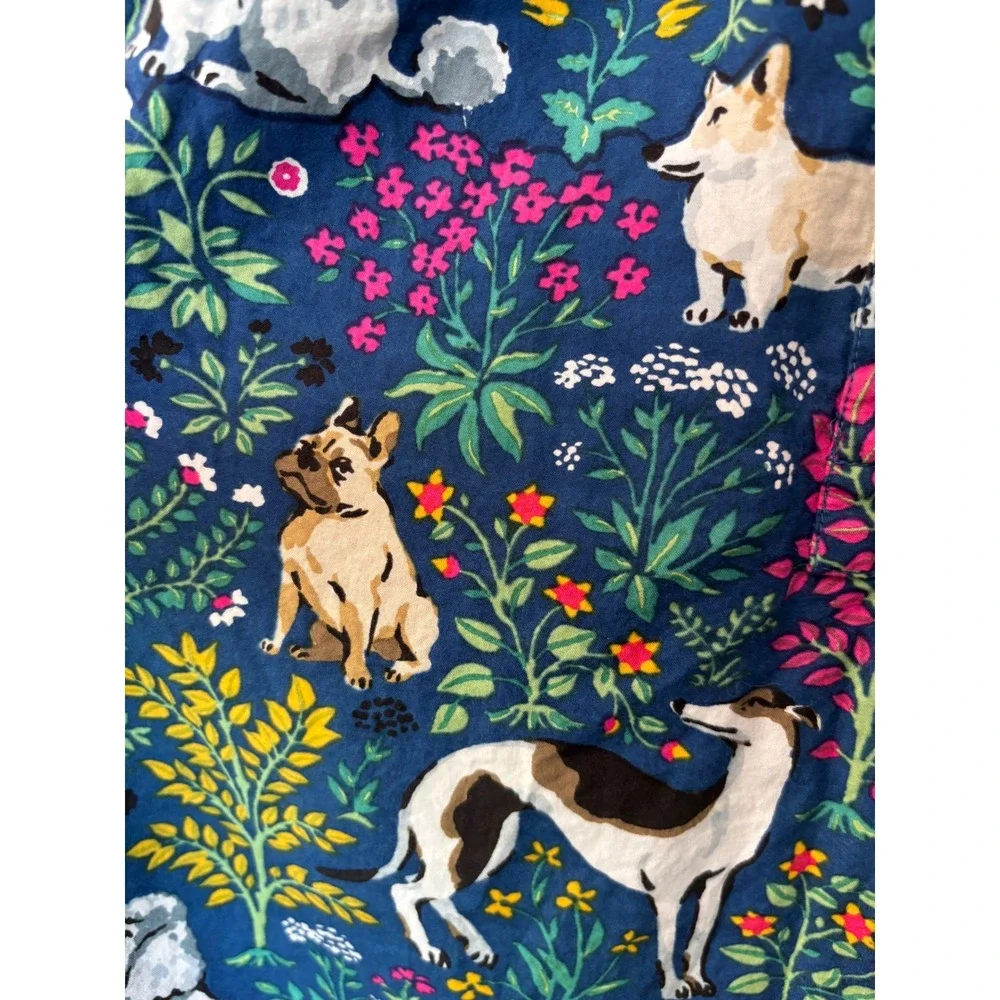 Printfresh Dog Print Must Love Dogs organic Cotton Nightgown Blue Dress Medium